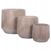 ΣΕΤ 3ΤΜΧ ΓΛΑΣΤΡΕΣ ΣΤΡΟΓΓΥΛΕΣ ΣΕΙΡΑ GARDENER HM4724 FIBERCLAY-ΧΡΩΜΑ CEMENT Φ55x55Υεκ