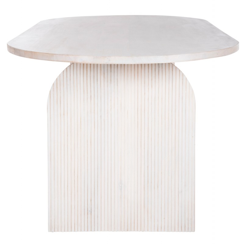 ΤΡΑΠΕΖΙ ΤΡΑΠΕΖΑΡΙΑΣ ΟΒΑΛ ΗΟΝΚΥ HM9690 ΜΑΣΙΦ ΞΥΛΟ MANGO ΣΕ ΛΕΥΚΟ 180,5x90,5x76Υεκ.