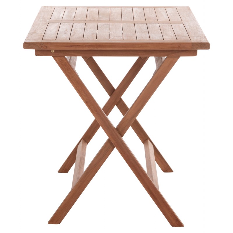 ΤΡΑΠΕΖΙ ΠΤΥΣΣΟΜΕΝΟ ΟΡΘΟΓΩΝΙΟ ERIS HM18117 ΞΥΛΟ TEAK--ΦΥΣΙΚΟ 120x70x76Υεκ.