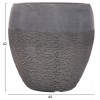 ΣΕΤ 3ΤΜΧ ΓΛΑΣΤΡΕΣ ΣΕΙΡΑ GARDENER HM4725 FIBERCLAY-ΣΕ ΣΚΟΥΡΟ CEMENT ΧΡΩΜΑ Φ55x54Υεκ