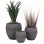 ΣΕΤ 3ΤΜΧ ΓΛΑΣΤΡΕΣ ΣΕΙΡΑ GARDENER HM4725 FIBERCLAY-ΣΕ ΣΚΟΥΡΟ CEMENT ΧΡΩΜΑ Φ55x54Υεκ