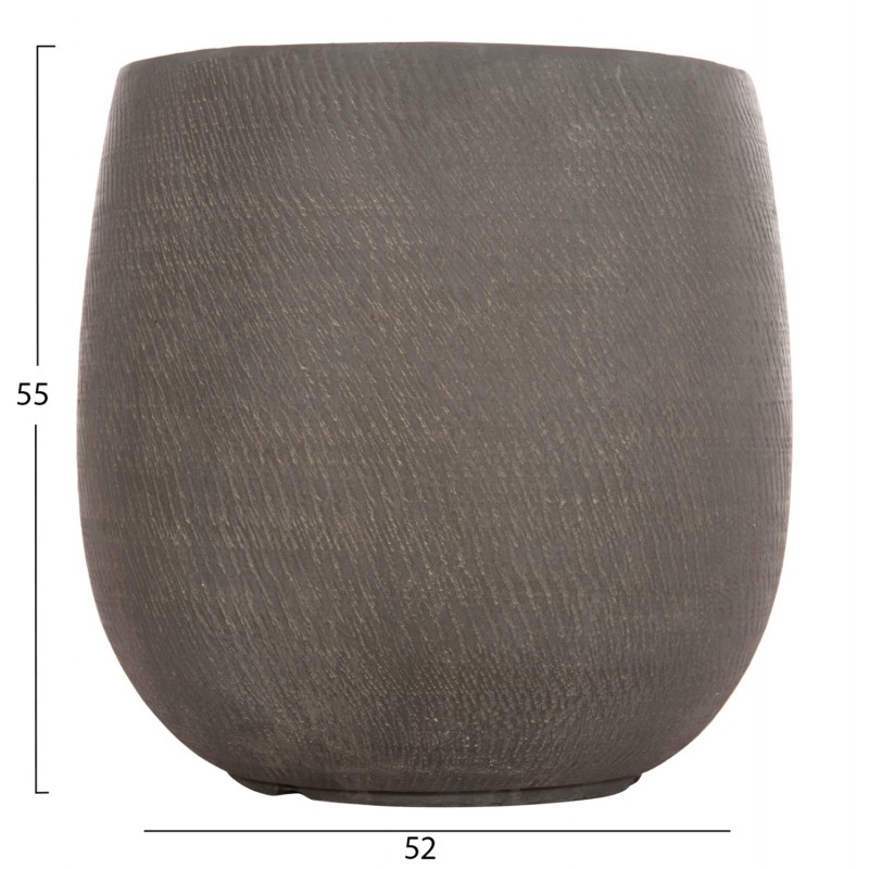 ΣΕΤ 4ΤΜΧ ΓΛΑΣΤΡΕΣ ΣΤΡΟΓΓΥΛΕΣ GARDENER HM4726 FIBERCLAY ΓΚΡΙΖΟΠΡΑΣΙΝΟ Φ52x55Υεκ