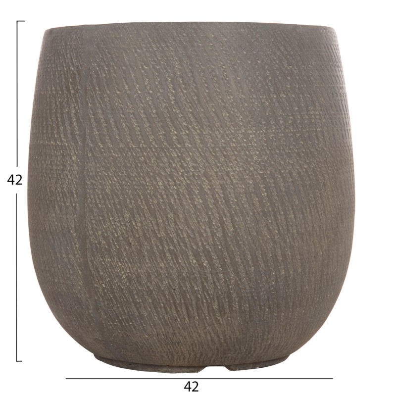 ΣΕΤ 4ΤΜΧ ΓΛΑΣΤΡΕΣ ΣΤΡΟΓΓΥΛΕΣ GARDENER HM4726 FIBERCLAY ΓΚΡΙΖΟΠΡΑΣΙΝΟ Φ52x55Υεκ
