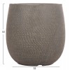 ΣΕΤ 4ΤΜΧ ΓΛΑΣΤΡΕΣ ΣΤΡΟΓΓΥΛΕΣ GARDENER HM4726 FIBERCLAY ΓΚΡΙΖΟΠΡΑΣΙΝΟ Φ52x55Υεκ