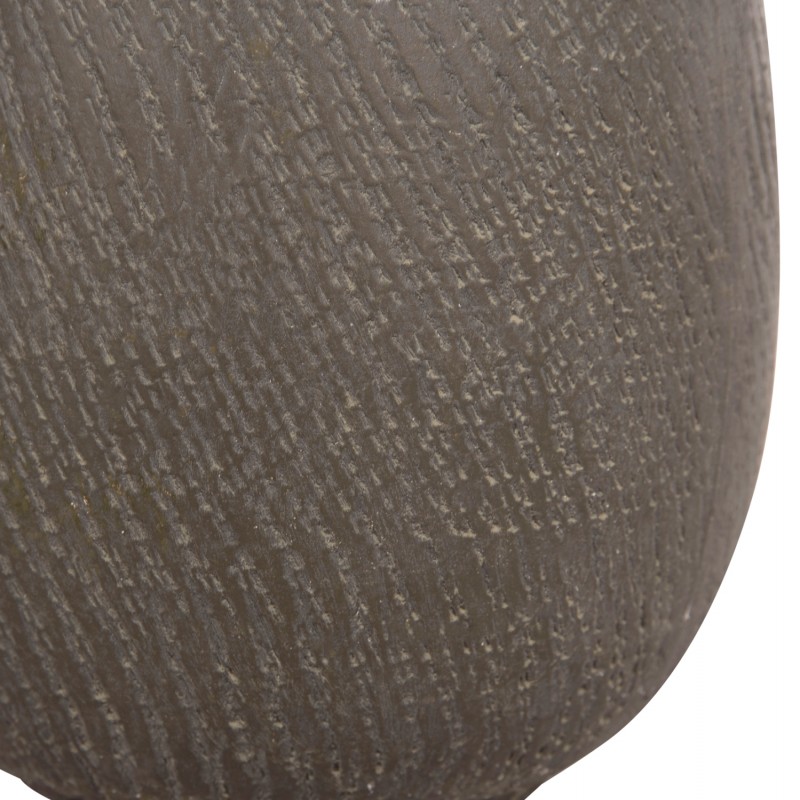 ΣΕΤ 4ΤΜΧ ΓΛΑΣΤΡΕΣ ΣΤΡΟΓΓΥΛΕΣ GARDENER HM4726 FIBERCLAY ΓΚΡΙΖΟΠΡΑΣΙΝΟ Φ52x55Υεκ