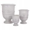 ΣΕΤ 3ΤΜΧ ΓΛΑΣΤΡΕΣ ΜΕ ΑΝΑΓΛΥΦΟ GARDENER HM4729 FIBERCLAY-ΣΕ ΥΠΟΛΕΥΚΟ Φ58x72.5Υεκ