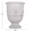 ΣΕΤ 3ΤΜΧ ΓΛΑΣΤΡΕΣ ΜΕ ΑΝΑΓΛΥΦΟ GARDENER HM4729 FIBERCLAY-ΣΕ ΥΠΟΛΕΥΚΟ Φ58x72.5Υεκ