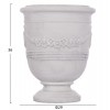 ΣΕΤ 3ΤΜΧ ΓΛΑΣΤΡΕΣ ΜΕ ΑΝΑΓΛΥΦΟ GARDENER HM4729 FIBERCLAY-ΣΕ ΥΠΟΛΕΥΚΟ Φ58x72.5Υεκ