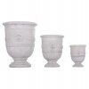 ΣΕΤ 3ΤΜΧ ΓΛΑΣΤΡΕΣ ΜΕ ΑΝΑΓΛΥΦΟ GARDENER HM4729 FIBERCLAY-ΣΕ ΥΠΟΛΕΥΚΟ Φ58x72.5Υεκ