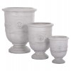 ΣΕΤ 3ΤΜΧ ΓΛΑΣΤΡΕΣ ΜΕ ΑΝΑΓΛΥΦΟ GARDENER HM4729 FIBERCLAY-ΣΕ ΥΠΟΛΕΥΚΟ Φ58x72.5Υεκ