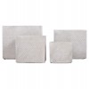 ΣΕΤ 4ΤΜΧ ΓΛΑΣΤΡΕΣ ΤΕΤΡΑΓΩΝΕΣ GARDENER HM4730 FIBERCLAY ΓΚΡΙ CEMENT 37x37x32Υεκ.