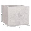 ΣΕΤ 4ΤΜΧ ΓΛΑΣΤΡΕΣ ΤΕΤΡΑΓΩΝΕΣ GARDENER HM4730 FIBERCLAY ΓΚΡΙ CEMENT 37x37x32Υεκ.