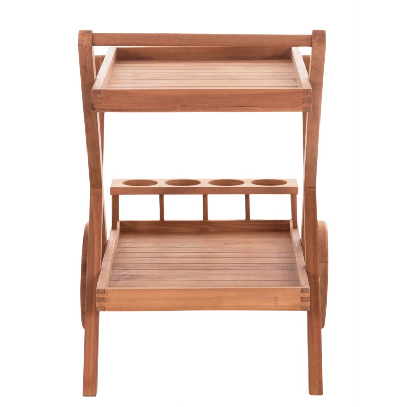 ΔΙΣΚΟΣ ΣΕΡΒΙΡΙΣΜΑΤΟΣ ΣΕ ΤΡΟΛΕΥ ALFRED HM4579 ΞΥΛΟ TEAK--ΦΥΣΙΚΟ 86x56x80Υεκ.