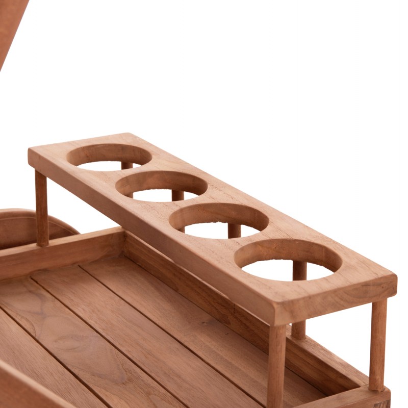 ΔΙΣΚΟΣ ΣΕΡΒΙΡΙΣΜΑΤΟΣ ΣΕ ΤΡΟΛΕΥ ALFRED HM4579 ΞΥΛΟ TEAK--ΦΥΣΙΚΟ 86x56x80Υεκ.