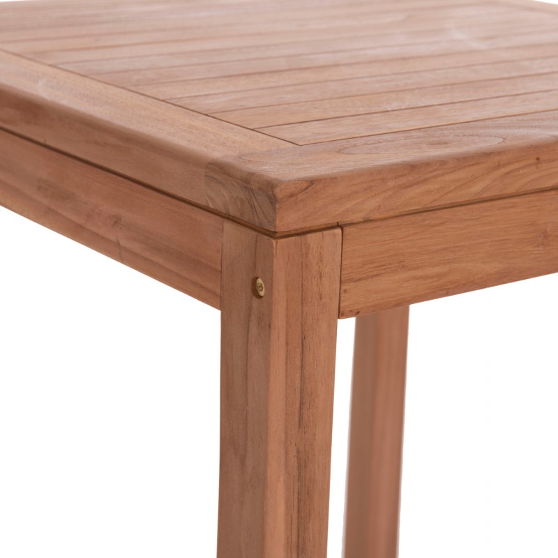 ΤΡΑΠΕΖΙ ΜΠΑΡ ΤΕΤΡΑΓΩΝΟ PRESSCOT HM18113 ΞΥΛΟ TEAK ΣΕ ΦΥΣΙΚΟ 70x70x105Υεκ.
