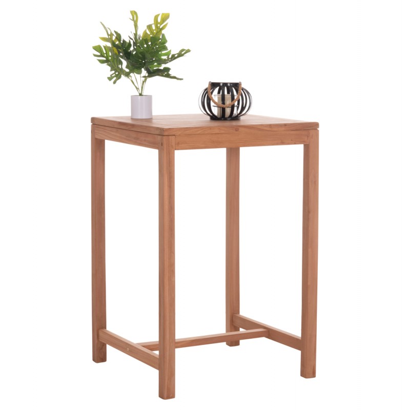 ΤΡΑΠΕΖΙ ΜΠΑΡ ΤΕΤΡΑΓΩΝΟ PRESSCOT HM18113 ΞΥΛΟ TEAK ΣΕ ΦΥΣΙΚΟ 70x70x105Υεκ.