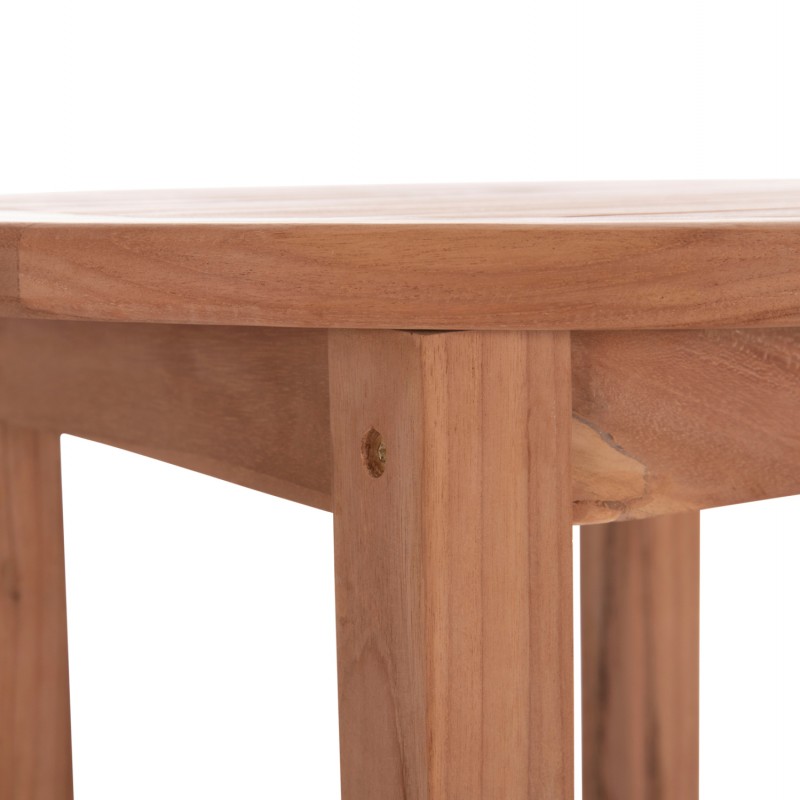 ΤΡΑΠΕΖΙ/ΣΤΑΝΤ ΜΠΑΡ ΣΤΡΟΓΓΥΛΟ PRESSCOT HM18114 ΞΥΛΟ TEAK--ΦΥΣΙΚΟ Φ60x105Υεκ.