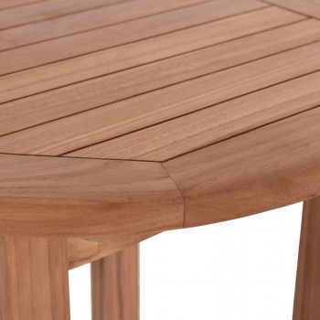 ΤΡΑΠΕΖΙ/ΣΤΑΝΤ ΜΠΑΡ ΣΤΡΟΓΓΥΛΟ PRESSCOT HM18114 ΞΥΛΟ TEAK--ΦΥΣΙΚΟ Φ60x105Υεκ.