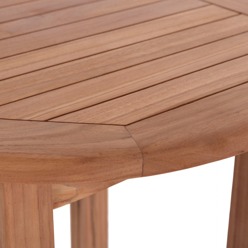 ΤΡΑΠΕΖΙ/ΣΤΑΝΤ ΜΠΑΡ ΣΤΡΟΓΓΥΛΟ PRESSCOT HM18114 ΞΥΛΟ TEAK--ΦΥΣΙΚΟ Φ60x105Υεκ.