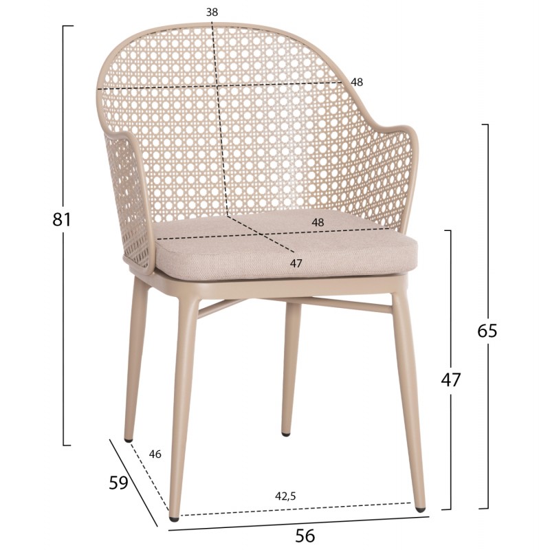 ΣΕΤ LOUNGE 3TMX ΕΞ.ΧΩΡΟΥ OREGO HM21107.03 ΑΛΟΥΜΙΝΙΟ & ΜΕΤΑΛΛΟ ΣΕ ΚΑΠΟΥΤΣΙΝΟ