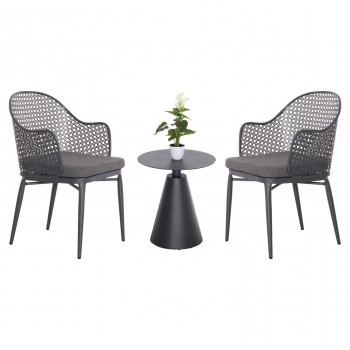 ΣΕΤ LOUNGE 3TMX ΕΞ.ΧΩΡΟΥ OREGO HM21106.01 ΑΛΟΥΜΙΝΙΟ ΣΕ ΣΚΟΥΡΟ ΓΚΡΙ