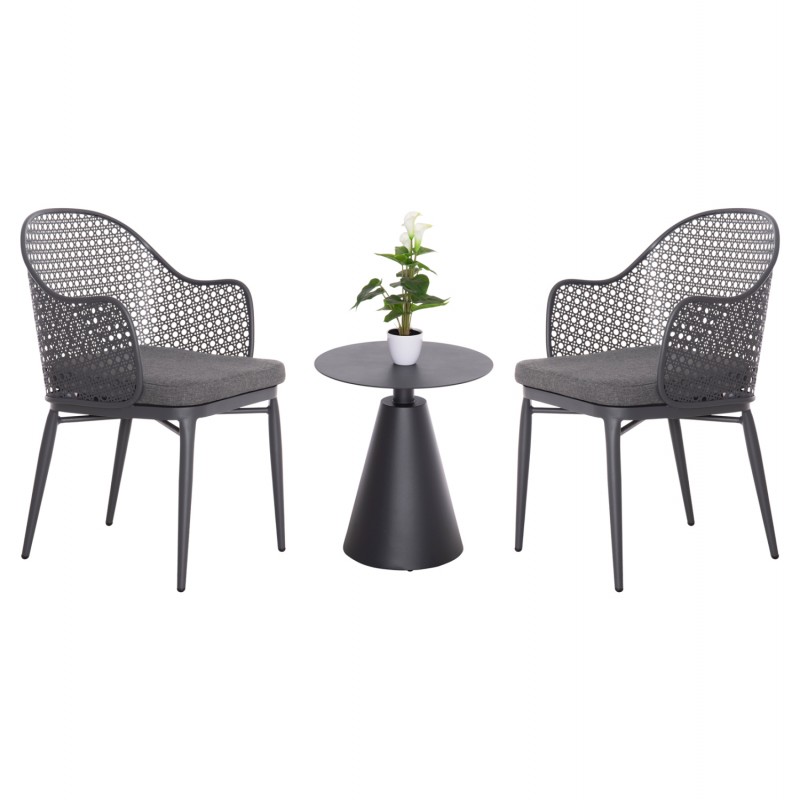 ΣΕΤ LOUNGE 3TMX ΕΞ.ΧΩΡΟΥ OREGO HM21106.01 ΑΛΟΥΜΙΝΙΟ ΣΕ ΣΚΟΥΡΟ ΓΚΡΙ