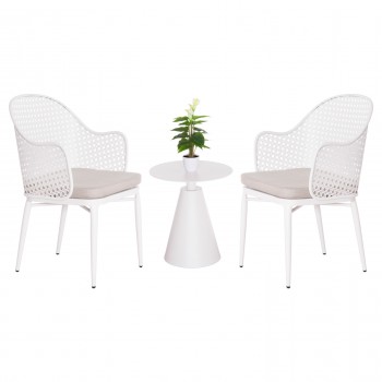 ΣΕΤ LOUNGE 3TMX ΕΞ.ΧΩΡΟΥ OREGO HM21106.02 ΑΛΟΥΜΙΝΙΟ ΣΕ ΛΕΥΚΟ