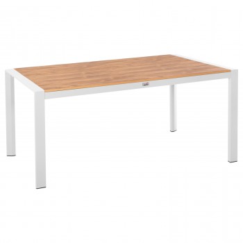 ΤΡΑΠΕΖΙ ΕΞΩΤ.ΧΩΡΟΥ GOYA HM6059.01 ΑΛΟΥΜΙΝΙΟ ΛΕΥΚΟ & POLYWOOD 160X80Χ75Υεκ.