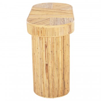 ΚΟΝΣΟΛΑ ΟΒΑΛ GATSBY HM9871 ΦΥΣΙΚΟ RATTAN ΣΕ ΦΥΣΙΚΟ ΧΡΩΜΑ 110x45x74,5Υεκ.