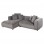 ΚΑΝΑΠΕΣ ΓΩΝΙΑ (ΑΡΙΣΤΕΡΗ) 3-ΘΕΣΙΟΣ GRACE HM3280.03L ΓΚΡΙ ΥΦΑΣΜΑ 252x160x70-90Υεκ