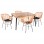 ΣΕΤ ΕΞΩΤ.ΧΩΡΟΥ 5ΤΜΧ ALLEGRA HM21027 ΣΕ ΜΠΕΖ & ΜΑΥΡΟ ΧΡΩΜΑ WICKER-ΜΕΤΑΛΛΟ