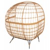 ΠΟΛΥΘΡΟΝΑ ΦΩΛΙΑ MIAMI 2 ΑΤΟΜΩΝ ΤΥΠΟΥ RATTAN HM5870.11 132.5x90x154Υεκ