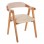 ΠΟΛΥΘΡΟΝΑ RIMINI HM9867.07 ΞΥΛΟ TEAK ΦΥΣΙΚΟ-ΜΠΕΖ ΣΧΟΙΝΙ & PU ΚΑΘΙΣΜΑ 60x61x75,5Υεκ.