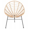 ΠΟΛΥΘΡΟΝΑ ΤΥΠΟΥ ΦΩΛΙΑ ΜΕΤΑΛΛΙΚΗ ALLEGRA HM5458.11 ΜΕ WICKER ΜΠΕΖ 73x78x88Υεκ.