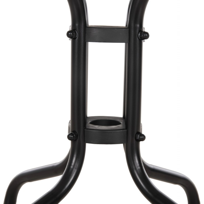 ΤΡΑΠΕΖΙ ΒΟΗΘΗΤΙΚΟ FIGO HM6067.03 ΜΕΤΑΛΛΙΚΟ ΜΑΥΡΟ-ΓΥΑΛΙΝΗ ΕΠΙΦΑΝΕΙΑ 45x45x51Yεκ