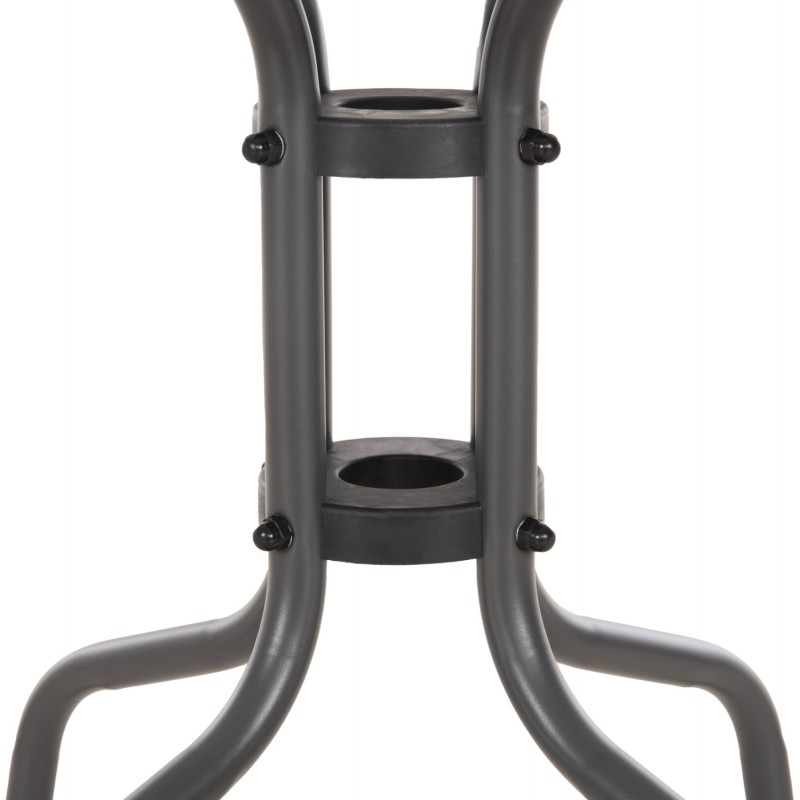 ΤΡΑΠΕΖΙ ΒΟΗΘΗΤΙΚΟ FIGO HM6067.01 ΜΕΤΑΛΛΙΚΟ ΓΚΡΙ-ΓΥΑΛΙΝΗ ΕΠΙΦΑΝΕΙΑ 45x45x51Yεκ