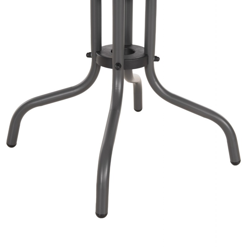 ΤΡΑΠΕΖΙ ΒΟΗΘΗΤΙΚΟ FIGO HM6067.01 ΜΕΤΑΛΛΙΚΟ ΓΚΡΙ-ΓΥΑΛΙΝΗ ΕΠΙΦΑΝΕΙΑ 45x45x51Yεκ