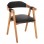 ΠΟΛΥΘΡΟΝΑ RIMINI HM9867.02 ΞΥΛΟ TEAK ΦΥΣΙΚΟ-ΜΑΥΡΟ ΣΧΟΙΝΙ & PU ΚΑΘΙΣΜΑ 60x61x76Υεκ.