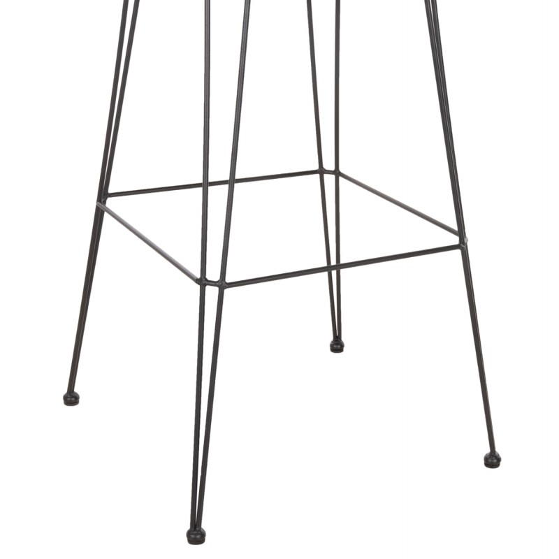 ΣΚΑΜΠΟ ΜΠΑΡ ΨΗΛΟ ALLEGRA HM5640.11 ΜΠΕΖ P.E. RATTAN-ΜΑΥΡΟ ΜΕΤΑΛΛΟ 54x55x108Υεκ.