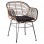 ΠΟΛΥΘΡΟΝΑ ALLEGRA HM5663.11 ΜΕΤΑΛ.ΣΚΕΛΕΤΟΣ-P.E.RATTAN ΜΠΕΖ-ΜΑΥΡΟ 58x59x81Υεκ