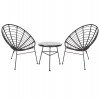 ΣΕΤ ΕΞΩΤΕΡΙΚΟΥ ΧΩΡΟΥ 3ΤΜΧ ALLEGRA HM21047.12 ΜΑΥΡΟ ΣΥΝΘ.RATTAN & ΜΕΤΑΛΛΟ