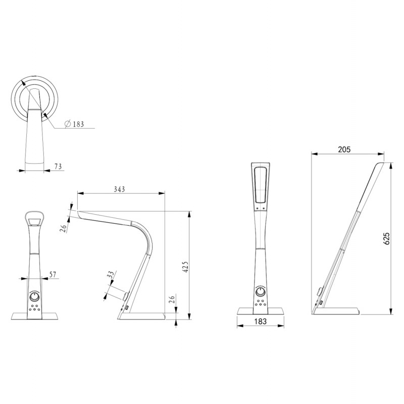 ΦΩΤΙΣΤΙΚΟ ΓΡΑΦΕΙΟΥ LED BLAIN PRO HM4451.09 ΧΡΥΣΟ-ΛΕΥΚΟ ΧΡΩΜΑ 34,3x18,3x42,5Υεκ.