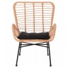 ΠΟΛΥΘΡΟΝΑ ΣΤΥΛ ΜΠΕΡΖΕΡΑΣ ALLEGRA HM5704.11 P.E.RATTAN ΜΠΕΖ-ΜΑΥΡΟ ΜΕΤΑΛΛΟ 66x59x90Υεκ.