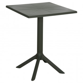 ΤΡΑΠΕΖΙ ΠΟΛΥΠΡΟΠΥΛΕΝΙΟΥ ΤΕΤΡΑΓΩΝΟ TERRIN HM6125.15 DARK OLIVE 60x60x75Υεκ.