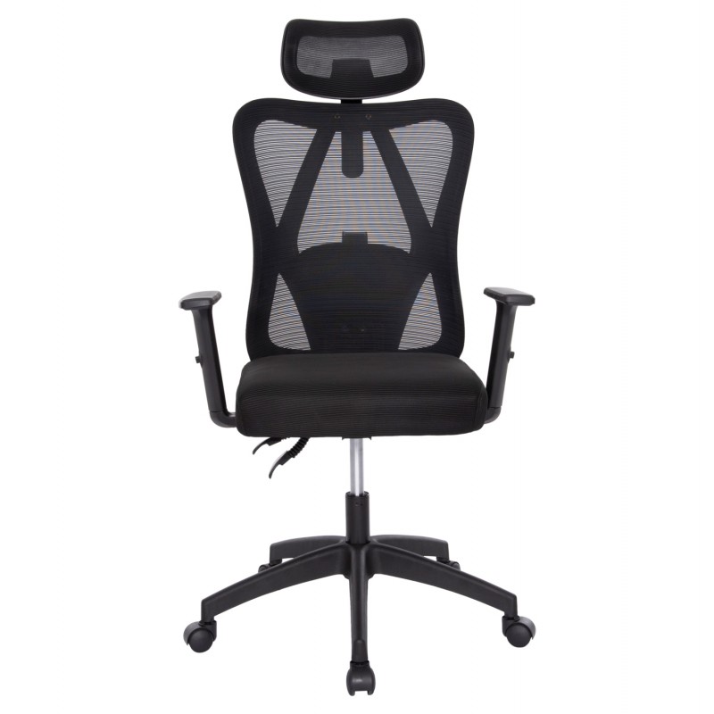 ΚΑΡΕΚΛΑ ΓΡΑΦΕΙΟΥ MEXER HM1195.01 ΜΑΥΡΟ MESH-ΜΕΤΑΛ.ΒΑΣΗ-NYLON ΣΚΕΛΕΤΟΣ 68x70x136Υεκ.