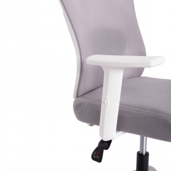ΚΑΡΕΚΛΑ ΓΡΑΦΕΙΟΥ MEXER HM1195.02 ΓΚΡΙ MESH-ΜΕΤΑΛ.ΒΑΣΗ-ΣΚΕΛΕΤΟΣ ΛΕΥΚΟΣ 68x70x136Υεκ.