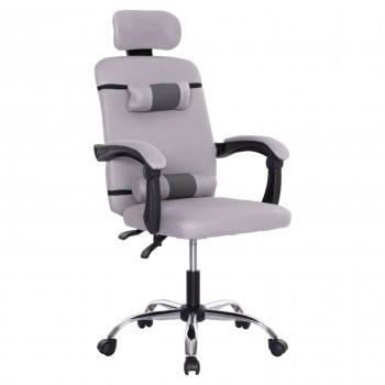 ΚΑΡΕΚΛΑ ΓΡΑΦΕΙΟΥ CRONER HM1196.02 ΓΚΡΙ MESH-ΜΕΤΑΛ.ΒΑΣΗ-NYLON ΣΚΕΛΕΤΟΣ 58x67x124Υεκ.