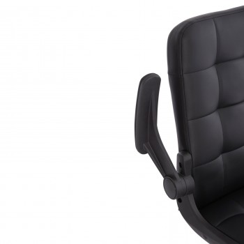 ΚΑΡΕΚΛΑ ΓΡΑΦΕΙΟΥ PORTIMA HM1197.01 ΜΑΥΡΟ PVC-NYLON ΣΚΕΛΕΤΟΣ & ΒΑΣΗ 69x57x97Υεκ.