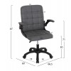 ΚΑΡΕΚΛΑ ΓΡΑΦΕΙΟΥ PORTIMA HM1197.03 ΓΚΡΙ PVC-ΜΑΥΡΟΣ NYLON ΣΚΕΛΕΤΟΣ & ΒΑΣΗ 66.5x60x97Υεκ