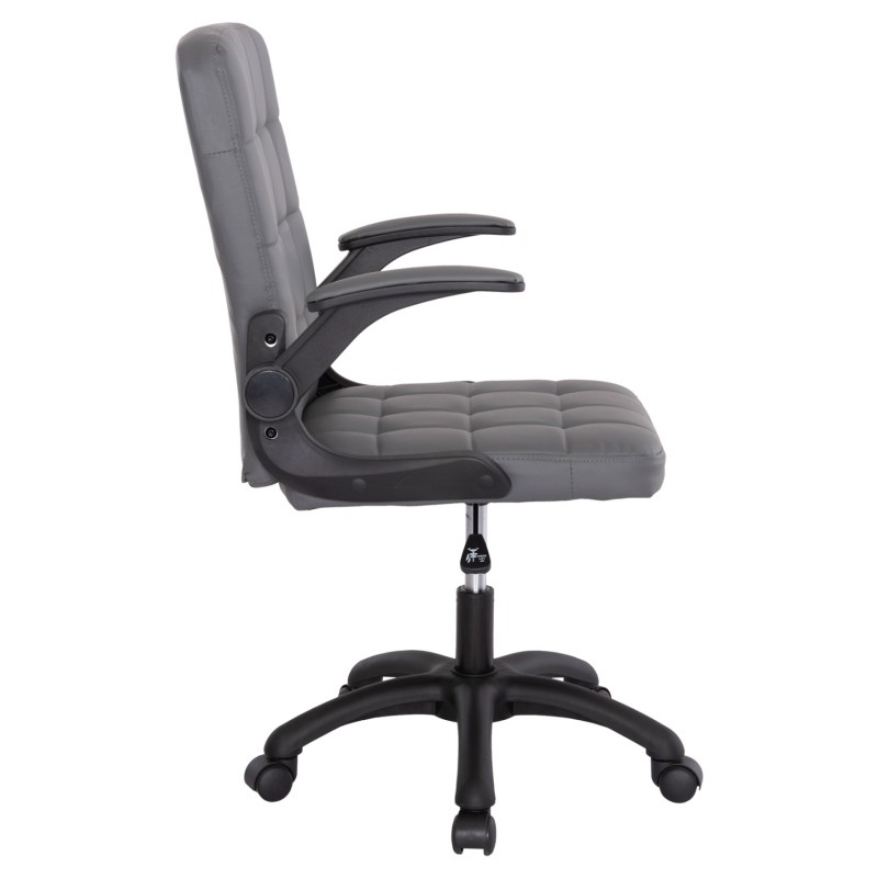 ΚΑΡΕΚΛΑ ΓΡΑΦΕΙΟΥ PORTIMA HM1197.03 ΓΚΡΙ PVC-ΜΑΥΡΟΣ NYLON ΣΚΕΛΕΤΟΣ & ΒΑΣΗ 66.5x60x97Υεκ